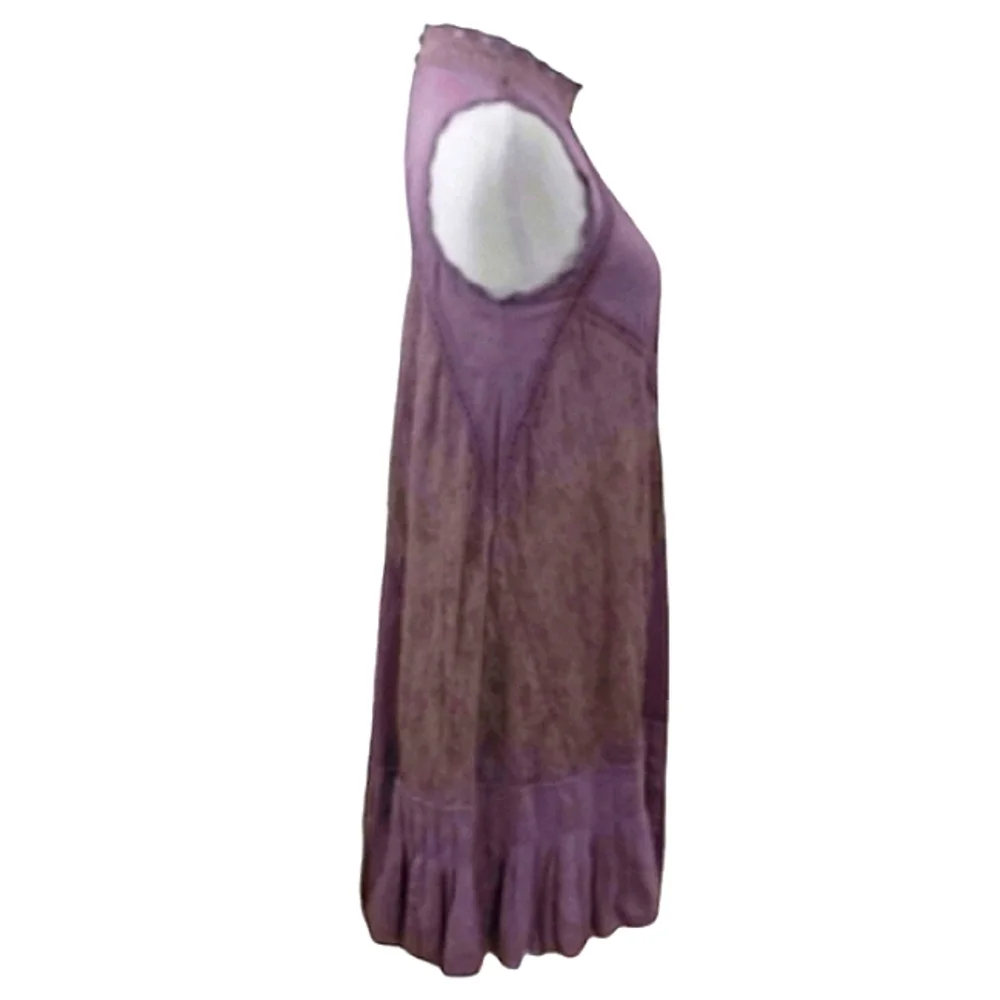 Free People One Angel Lace Slipdress in Elderberry Patchwork Cutout Back XS